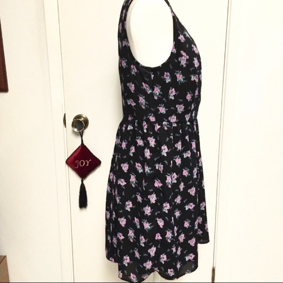 FOREVER 21 floral chiffon sleeveless dress size L - Picture 5 of 8